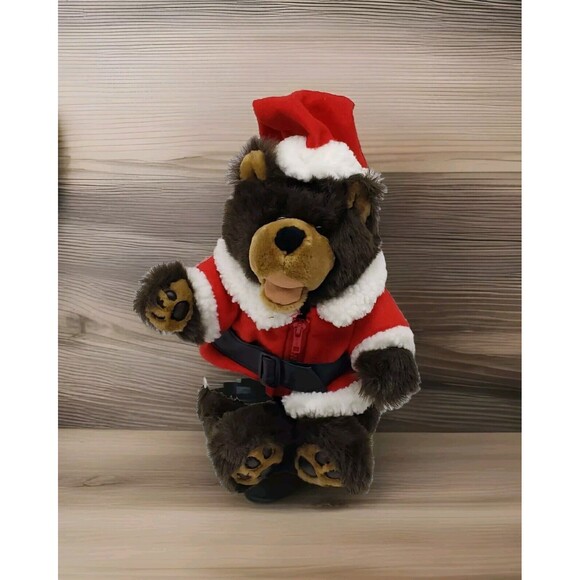 Paradise Collection 16" Christmas Bear in Santa outfit Stuffed Animal plush - Picture 2 of 7